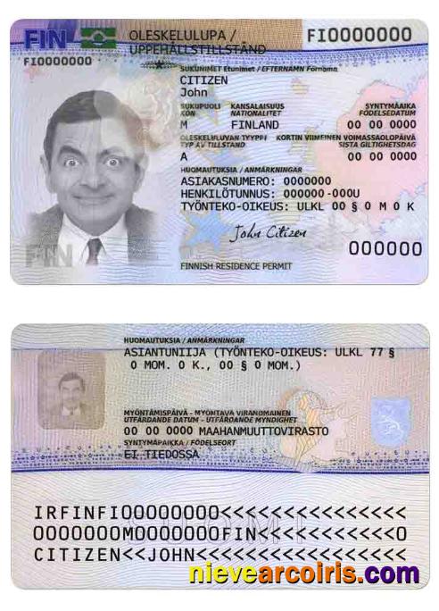 Finland residence permit version 2